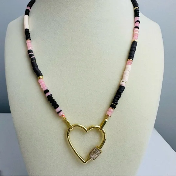 ✨ Gorjana Blair Necklace w/ Upgraded Heart Carabiner ✨ - Picture 1 of 14